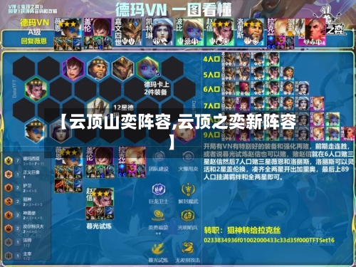 【云顶山奕阵容,云顶之奕新阵容】