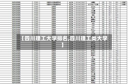 【四川理工大学排名,四川理工类大学】-第2张图片