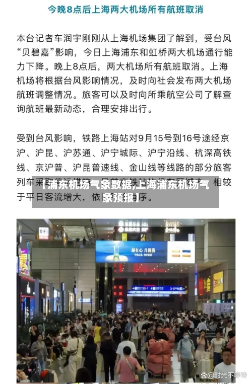 【浦东机场气象数据,上海浦东机场气象预报】-第2张图片