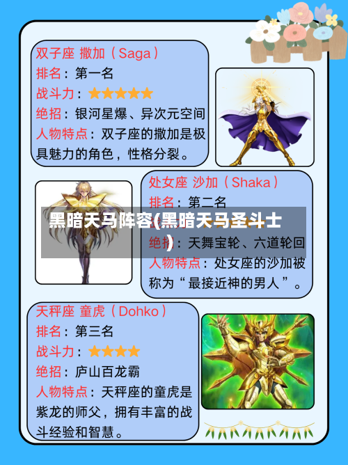 黑暗天马阵容(黑暗天马圣斗士)