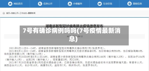 7号有确诊病例吗吗(7号疫情最新消息)