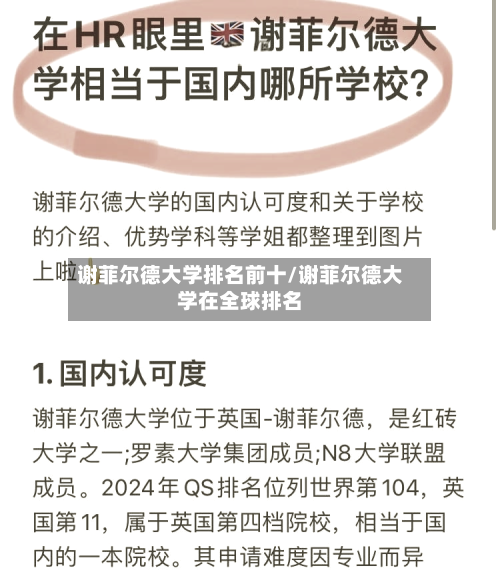 谢菲尔德大学排名前十/谢菲尔德大学在全球排名