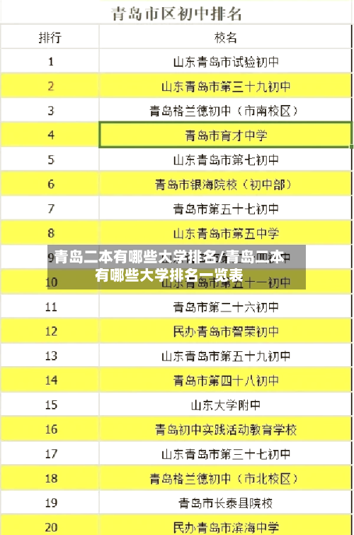 青岛二本有哪些大学排名/青岛二本有哪些大学排名一览表