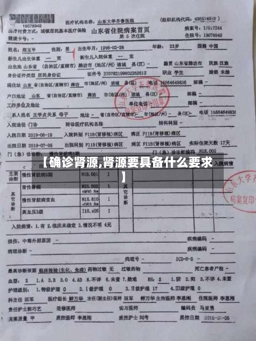 【确诊肾源,肾源要具备什么要求】