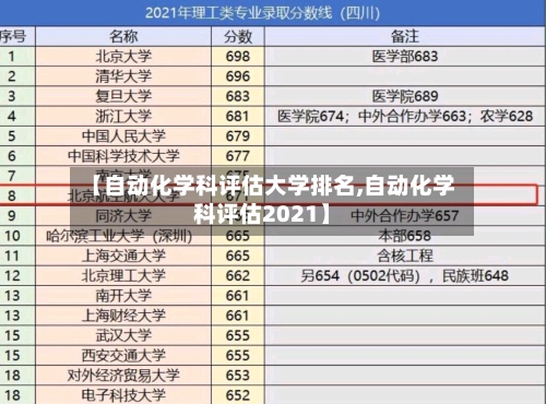 【自动化学科评估大学排名,自动化学科评估2021】-第2张图片