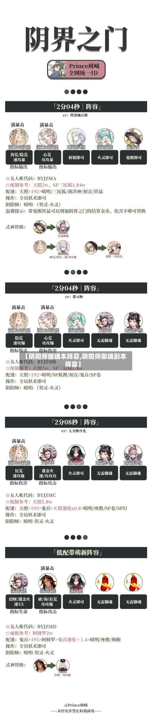 【阴阳师御魂本阵容,阴阳师御魂副本阵容】