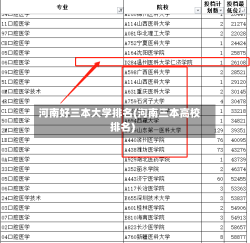 河南好三本大学排名(河南三本高校排名)-第3张图片