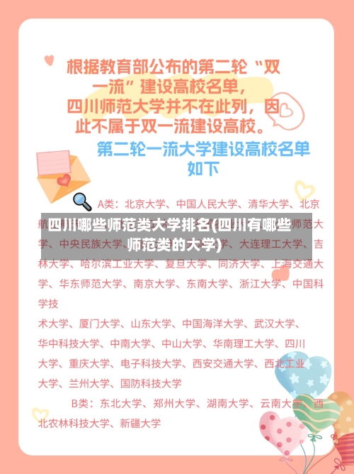 四川哪些师范类大学排名(四川有哪些师范类的大学)-第2张图片