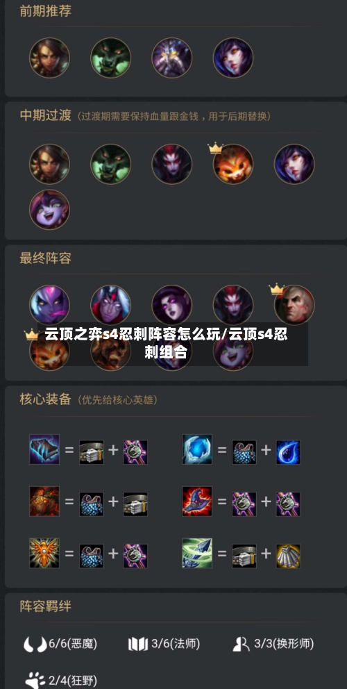 云顶之弈s4忍刺阵容怎么玩/云顶s4忍刺组合-第2张图片