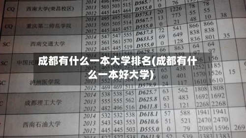 成都有什么一本大学排名(成都有什么一本好大学)-第2张图片