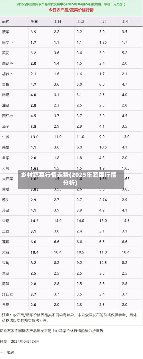 乡村蔬菜行情走势(2025年蔬菜行情分析)-第2张图片