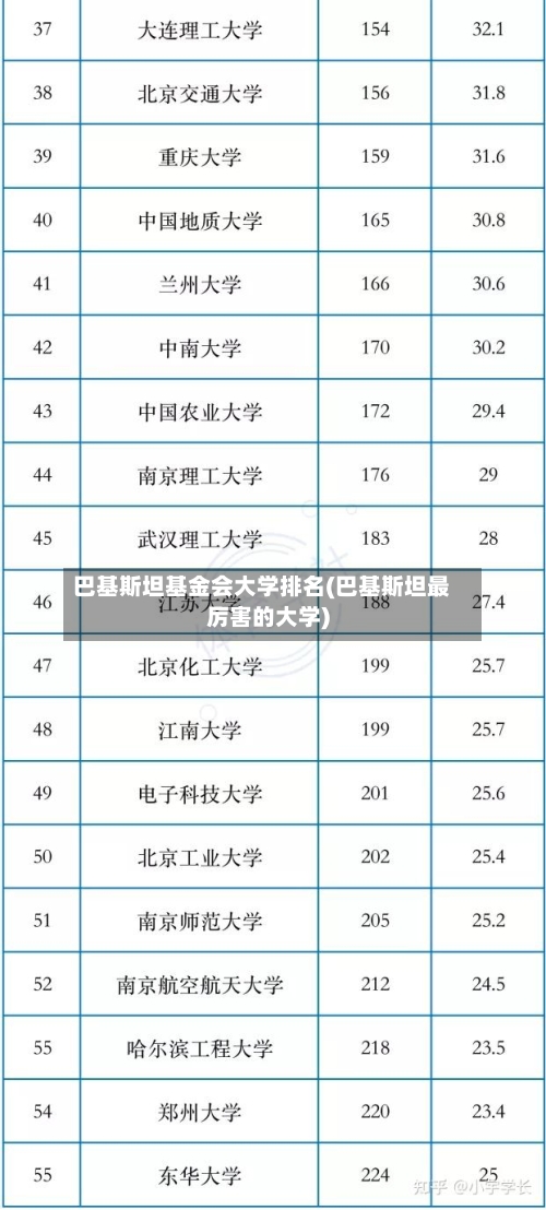 巴基斯坦基金会大学排名(巴基斯坦最厉害的大学)